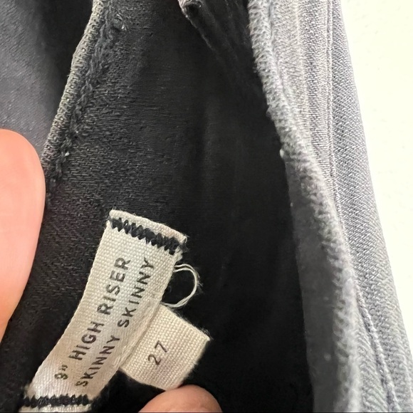 Madewell High Riser Skinny In Washed Black Size 27 - Picture 8 of 8